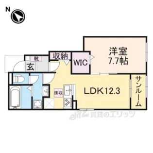 ウエスト・サイド・ヴィラ【1階】の間取り