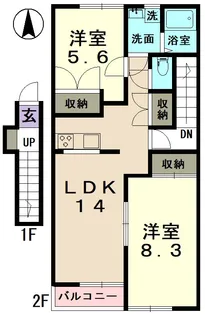 プランドール【2階】の間取り
