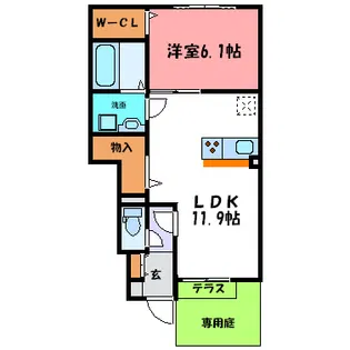 リュクス西明石II【1階】の間取り