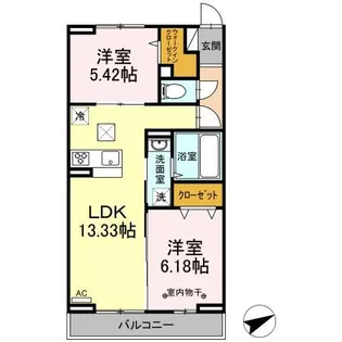 クーラクーD【3階】の間取り