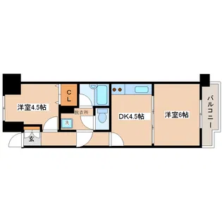 ダイアパレス台原【4階】の間取り