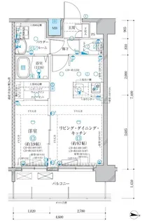 ディアレイシャス名古屋大須通南【9階】の間取り