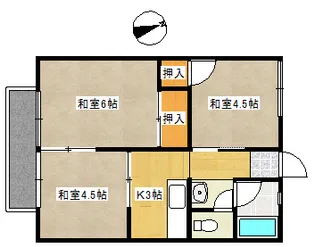 寄田アパート【2階】の間取り