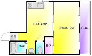 1LDKの間取り画像