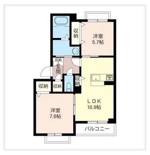 ウィステリア袖ケ浦【3階】の間取り