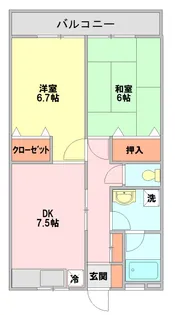 神奈川県川崎市中原区井田中ノ町【アパート】の間取り