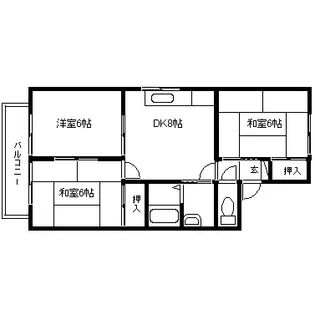 ニューセジュール沖村【1階】の間取り