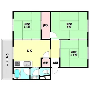 3DKの間取り画像