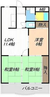 ハーバーグランドハイツ杉浦【3階】の間取り