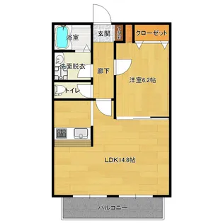 ハッピークレストクラミツ A棟【2階】の間取り