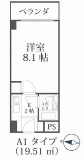 ビジネス・ワン六本松【5階】の間取り