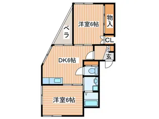 グランドールミウラJ棟【2階】の間取り