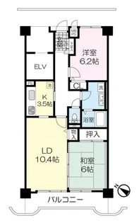 リーベスト八乙女【2階】の間取り