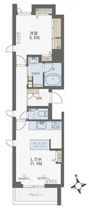 ポルト ボヌール 浦和仲町【1階】の間取り