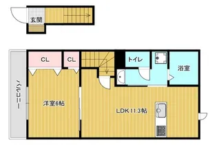 広島県安芸郡海田町稲荷町【アパート】の間取り