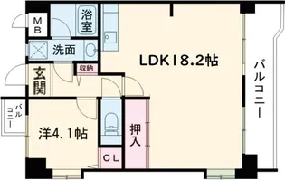 トーカンマンション久留米駅東【3階】の間取り