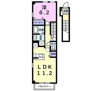 愛知県碧南市権田町2【アパート】の間取り