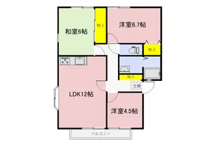 リバーサイドてんじんA【2階】の間取り