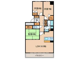 パークスクエア大曽根【9階】の間取り