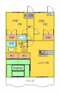 熊本県熊本市北区清水新地3【マンション】の間取り