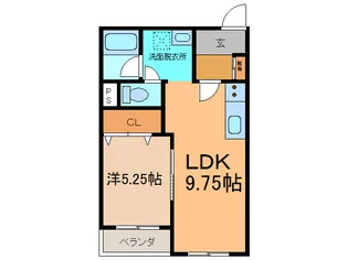 1LDKの間取り画像