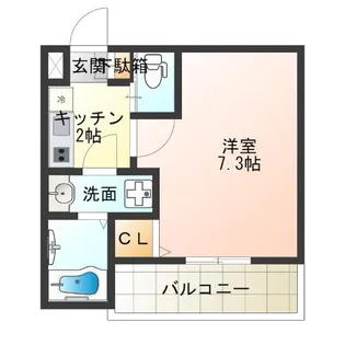 アッシュメゾン天王寺SouthII【2階】の間取り