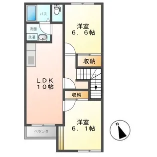 アクアヒルズ【2階】の間取り