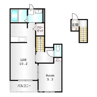 群馬県高崎市東貝沢町1【アパート】の間取り
