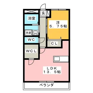 アゼリア神野 B【1階】の間取り