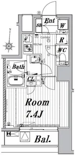 東京都墨田区石原3【マンション】の間取り