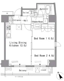 パークアクシス新板橋イースト【14階】の間取り