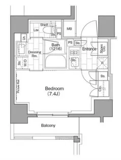 東京都台東区駒形1【マンション】の間取り