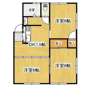 熊本県合志市幾久富【アパート】の間取り