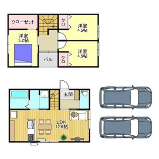 静岡県三島市富士ビレッジ【一戸建】の間取り