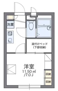 レオパレスDue Fuda【2階】の間取り