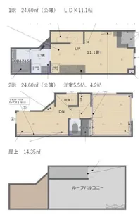 東京都新宿区若葉3【一戸建】の間取り