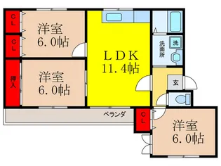 マプログレイスIII【1階】の間取り