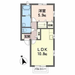 シャーメゾン西勝山【2階】の間取り