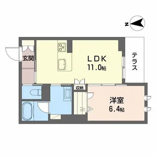 ヴィレッタ鉄砲町【1階】の間取り