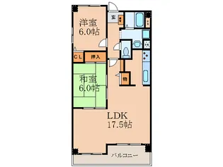 クローバー・サウス江坂【2階】の間取り