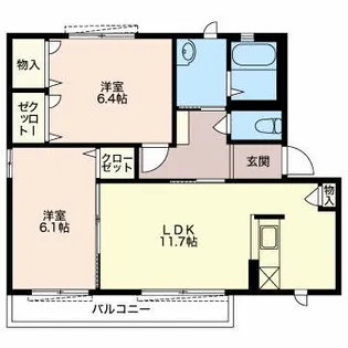 グランシャリオC【2階】の間取り