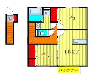 アヴニール A【2階】の間取り