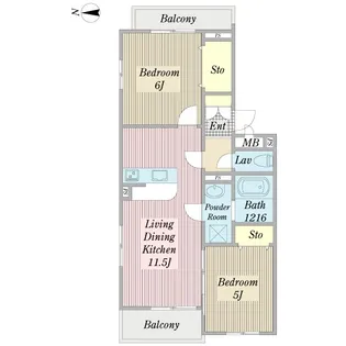 ハウス ブレイヴ【3階】の間取り