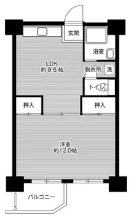 ビレッジハウス泉北栂タワー1号棟【5階】の間取り