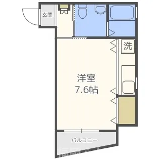 ジュセンドーム前【2階】の間取り