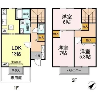 広島県広島市安佐南区山本3【一戸建】の間取り
