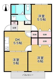 ドリームハイツカワセII【1階】の間取り