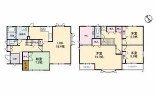 岡山県倉敷市笹沖【一戸建】の間取り
