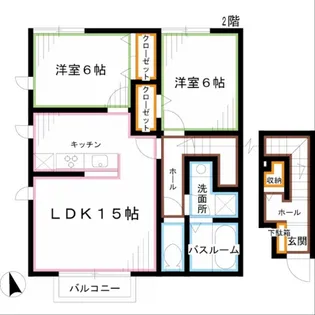 ディアコート【2階】の間取り