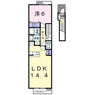 兵庫県加古川市平岡町土山【アパート】の間取り